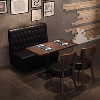 Canapé de restaurant moderne, banquette de café, mobilier commercial, ensemble de chaises en bois, prix de gros usine