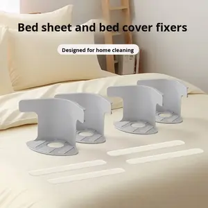 Modern Adjustable PP Plastic Sheet Belt Fasteners Heavy-duty Clamps for Living Room Bedding Support Rods Single Tier - Product Image 4