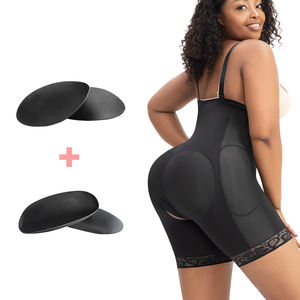 Faja moldeadora de cuerpo con relleno de cadera para <span class=keywords><strong>mujer</strong></span>, pantalones cortos con cremallera, ropa moldeadora Bbl con almohadillas - Product Image 1