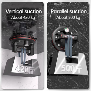 नई इलेक्ट्रिक 8 इंच वैक्यूम सक्शन कप दबाव गेज के साथ भारी शुल्क हैंड-धारण टाइल लिफ्टर सक्शन कप - Product Image 3