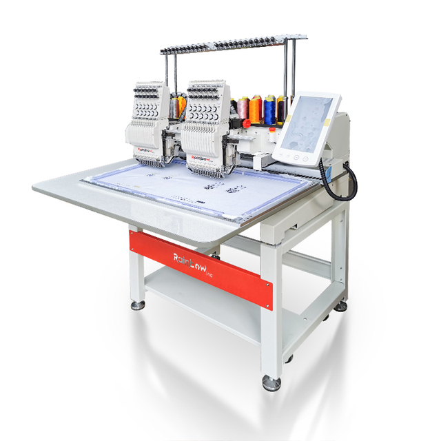 2 Heads 12 Colors 12 Needles Embroidery Machine with Dahao Software for Sale
