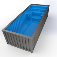 Nouvelle conception de toboggan en fibre de verre, échelle modulaire pour la maison, aire de jeux extérieure, pompe, modem, conteneur mobile 32 ports, piscine
