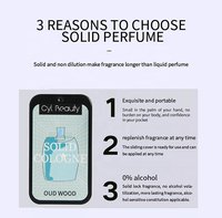 Parfum solide pour homme, label privé, OEM personnalisé, parfum boisé, longue durée, portable, de poche, biologique, usage quotidien