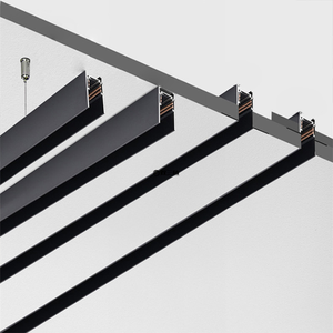 Foco de riel empotrado de superficie con absorción magnética inteligente, luz lineal de aluminio COB, iluminación de inundación - Product Image 2