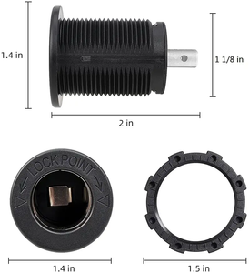 12V xe Thuốc lá nhẹ hơn ổ cắm với đèn nền LED thuyền Ổ cắm điện 12V xe sạc ổ cắm cho Auto Marine xe tải RV du thuyền - Product Image 5