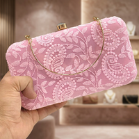 Tas Malam Desainer Mewah untuk Wanita, Clutch Pesta Selempang Buatan Tangan yang Modis dengan Bingkai Logam, Gaya Preppy Vintage