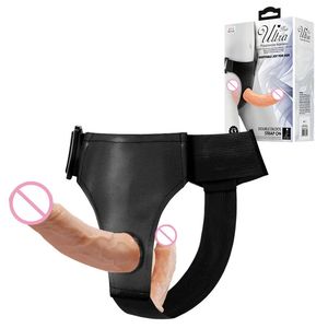 Gode à double sangle Pantalon pour pénis à double pénétration Sangle vibrante portable sur la ceinture Sex Toys pour femmes lesbiennes - Product Image 1