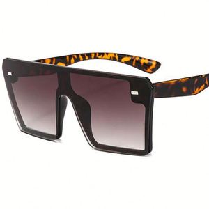 Lunettes de soleil carrées surdimensionnées UV400 tendance 2025 pour hommes et femmes, monture plate, style luxe - Product Image 4