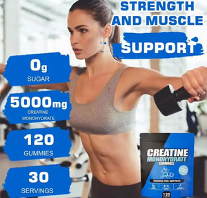 Gommes de monohydrate de créatine OEM/ODM de marque privée pour hommes femmes adultes supplément d'entraînement de renforcement musculaire 120 gommes/bouteille - Product Image 2