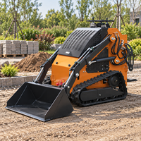 Mini Crawler Loader Compact Skid Steer dengan Bucket untuk Lanskap, Pertanian, dan Konstruksi