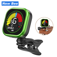 Factory Custom Color Green Guitar Tuners Clip on Rechargeable Battery Musical Electric Tuner for Guitars, Bass, Ukulele
