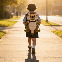 Sac à dos en peluche loup réaliste et tendance pour enfants, sac d'école personnalisable en forme de dessin animé