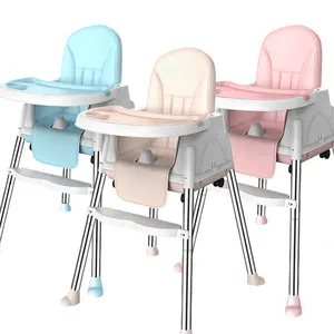 Cadeira de jantar para crianças, de alta qualidade, adequada para bebês de 8-24 meses, de fábrica direta 3 em 1, cadeira alta