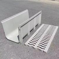 Caniveau de drainage en fibre de verre, caniveau moulé SMC avec couvercle perforé pour le drainage des eaux de surface des ateliers industriels