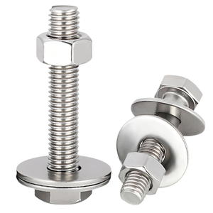 Pernos hexagonales largos de acero inoxidable 304 de alta resistencia, conjuntos de tuercas planas, pernos penetrantes de pared extendidos de grado superior - Product Image 2