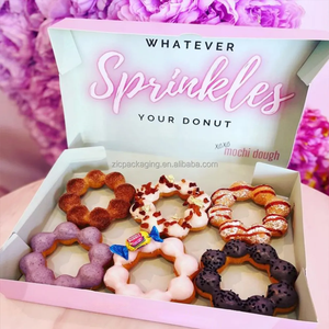 Design gratuito Custom Auto pieghevole mezza dozzina scatola di imballaggio ciambella/Corn Dog / Boba tazze pacchetto originale fabbrica - Product Image 4