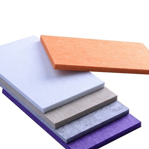 Square Sound Absorbing Panels Acoustic Panel Absorber Board Wall Felt Soundproof Pet Polyester Fiber Acoustic Panels for Office