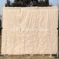Mur de fleurs artificielles 6x6 pieds avec roses blanches et papillons pour décorations de toile de fond de mariage et de fête, fabriqué en Chine