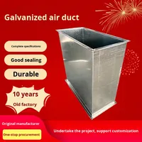 Plaque en acier galvanisé pour conduit en angle rectangulaire, avec bride de fixation standard, bonne étanchéité, durable, pour ventilation de garage montée au plafond