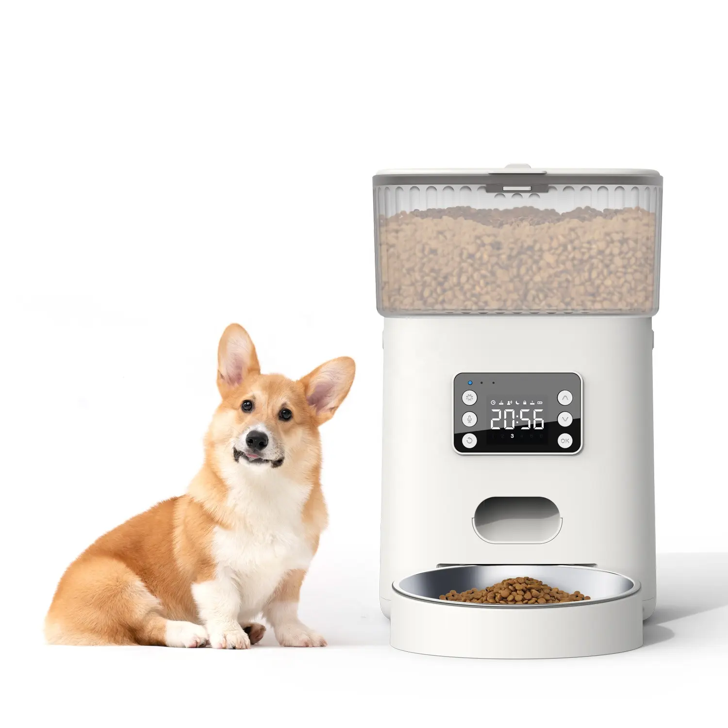 2022 New Style Automatically feeding by schedule and manual feeding Pet Feeder for Dog and Cat