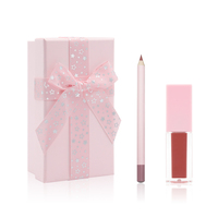 Ensemble de rouge à lèvres hautement pigmenté, emballage de luxe en coffret cadeau, marque privée, crayon à lèvres imperméable, kit de gloss à lèvres