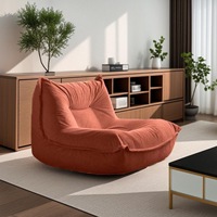 Fauteuil de salon moderne de luxe, petit canapé en forme de L, fauteuil inclinable individuel en velours côtelé, design intérieur sans structure de compression, confortable et relaxant
