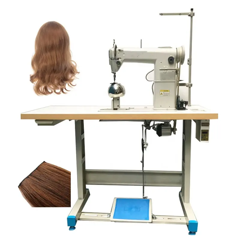 Mesin jahit Wig dengan meja untuk mesin jahit pembuat Wig