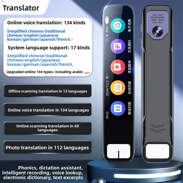 Smart Translation Pen for Multi-Language 134 Languages Offline Translation Scanning Photo Translation for Cross-border