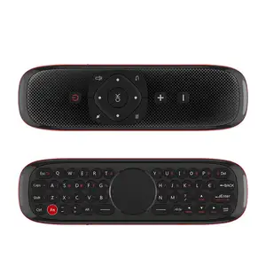 用于智能安卓电视盒迷你Pc PK W1的Asher W2飞行空中鼠标无线键盘触摸板2.4G语音遥控器