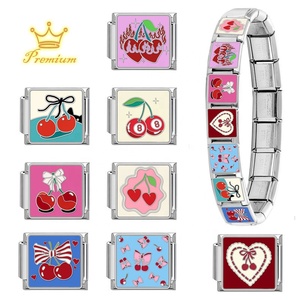 Nueva Pulsera de Cadena con Diseño de Cerezas en Acero Inoxidable Electrochapado, con Perlas de Imitación, Estilo Cristiano, de AliExpress - Product Image 3