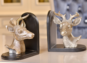 Fermalibri Vintage a Forma di <span class=keywords><strong>Testa</strong></span> di <span class=keywords><strong>Cervo</strong></span>, Ornamenti Creativi in Resina, Decorazioni per Ufficio e Finestre, Regali, Decorazioni per la Casa - Product Image 4
