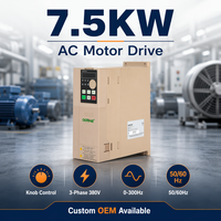 Inversor VFD de 7.5kW 10HP Trifásico 380V 400V, Convertidor de Frecuencia, Precio de Fábrica, Logotipo Personalizado OEM para Distribuidores