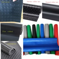 Anti-Rutsch-3mm Garage Checker Pattern Gummimatten Bodenplatte Rolle für Auto