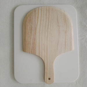 Haute Qualité Pin Bois <span class=keywords><strong>Pizza</strong></span> Paddle Peel Poignée Logo Personnalisable Ensemble D'outils De Cuisson Y Compris <span class=keywords><strong>Pizza</strong></span> Cutter Tout Un Emballage De Boîte - Product Image 4