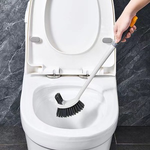 Double-Sided Toilet <b>Brush</b> Oval Shape Durable Ergonomic Long Handle For Bathroom Cleaning Wall Mounted Storage - Product Image 4