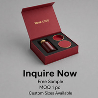 Boîte cadeau rigide magnétique rouge avec plateau en mousse EVA pour bougie et parfum