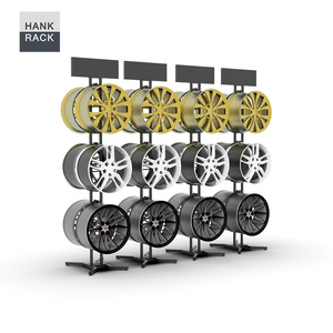 HANKRACK WD-07B Auto-Felgen-Präsentationsständer, pulverbeschichtetes Metall, einfache Montage, vertikale Ausrichtung, Kapazität für bis zu 6 Räder - Product Image 4