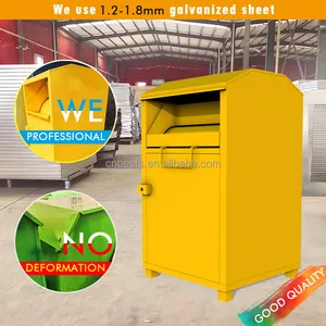 Wholesale Hot Sale New Design Big Opening Used Clothing Donation Bins For Sale
