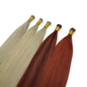 Hot Selling top grade double drawn i tip 100% European human remy hair wholesale price offer customized service shedding free