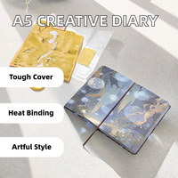 Vente en gros A5 reliure à spirale de haute qualité en cuir couverture rigide agenda personnalisé cahier avec lin logo imprimé Journal