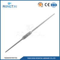 1633 rongtai laboratoire verrerie pipette volumétrique verre pasteur pipettes verre ampoule pipettes