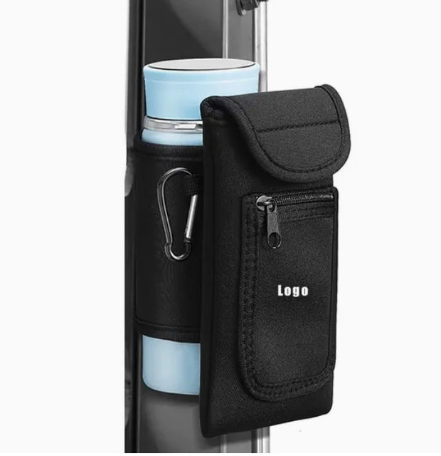 BSCI GRS Custom Magnetic Neoprene Bag: Adjustable Outdoor Gym Bottle & Phone Pouch