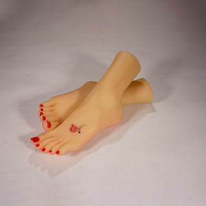 Realistic Silicone Foot Model - Life Size Female Foot For Display & Art (Dark Black)