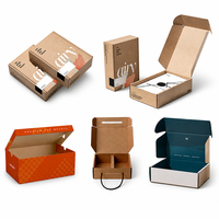 Umweltfreundliche Biologisch Abbaubare Klebstofffreie Selbstklebende Recycelte Kraft-Wellpappe-Versandbox Flache Box Wiederverwendbare Kleinserien-Anpassung