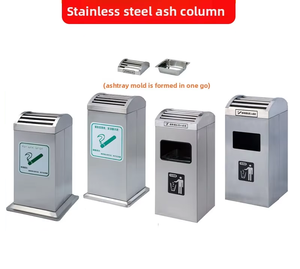 Cendrier mural en acier inoxydable pour poteau <span class=keywords><strong>de</strong></span> lampadaire, baril d'extinction <span class=keywords><strong>de</strong></span> cigarettes pour espaces publics extérieurs - Qualité commerciale - Product Image 5