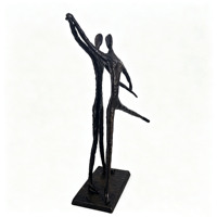 Sculptures de couple dansant en fonte, figurine humaine abstraite, ornement de table, décoration intérieure, cadeau de collection pour anniversaire de mariage