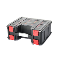 Caja de Herramientas de Plástico Transparente de Doble Cara VERTAK, Caja de Almacenamiento de Piezas de Plástico Vacía