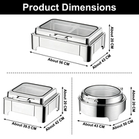 Chauffe-plat électrique de buffet libre-service, ensemble d'isolation pour hot pot, plateau chauffant pour hôtels et restaurants, réchaud alimentaire avec couvercle, pot isotherme