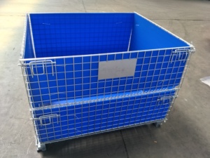 Heavy Duty Galvanized Steel Welded Mesh Plain Weave Container Lockable Warehouse <span class=keywords><strong>Pallet</strong></span> Cutting for Cargo Storage Equipment - Product Image 6