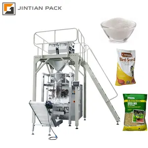 Automatic weigher Packaging machine line sugar rice salt wood pellet filling 5 kg to 20 kg bagging vertical packing machine